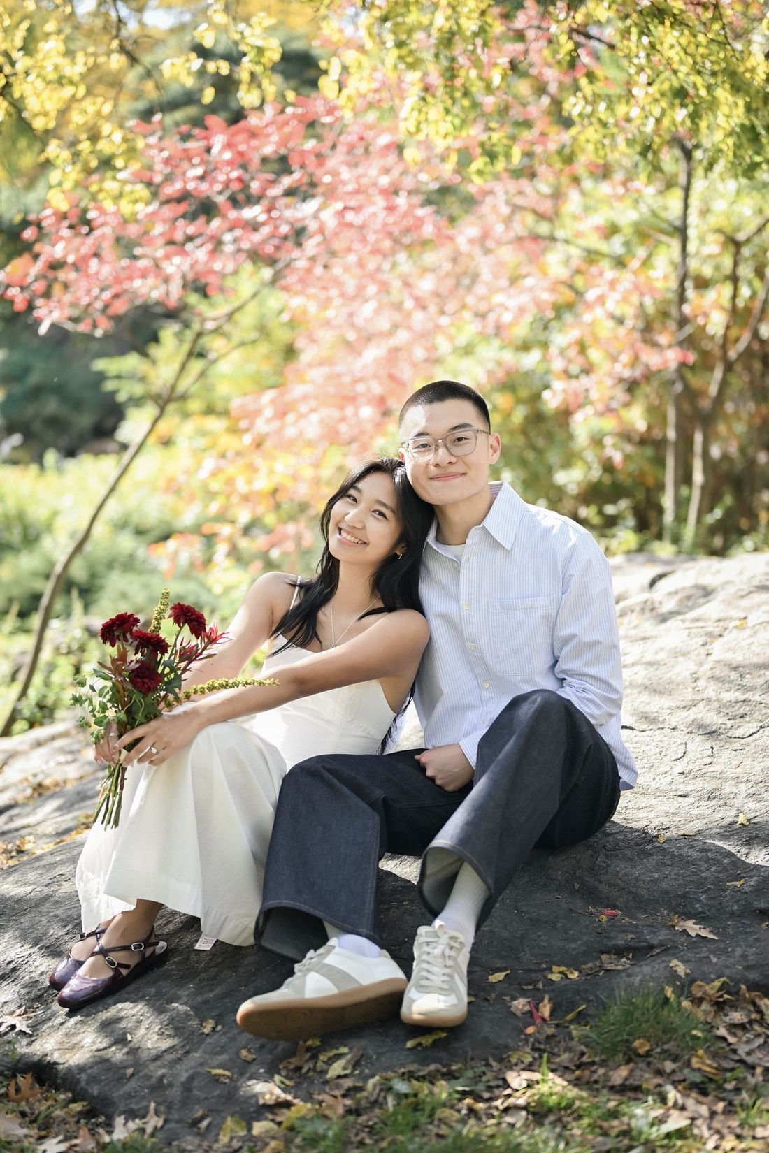 Alexander Yu and his fiancee in Central Park